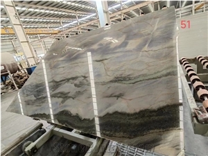 Admiral Blue Quartzite Dream Fantasy Blue Slab Tile For Wall