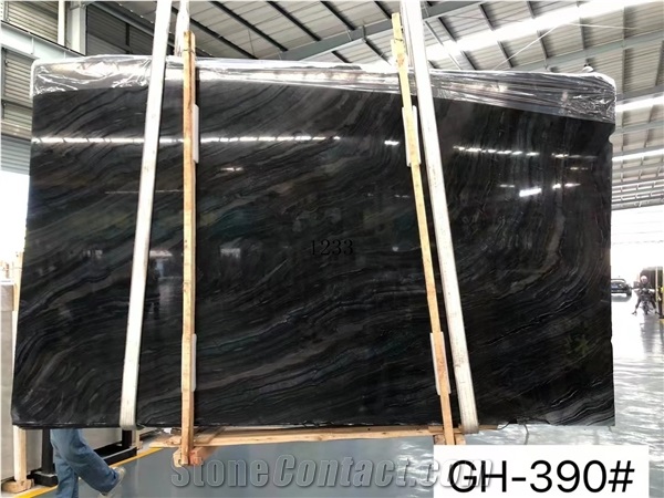 Ancient Wood Grain Marble Black Wooden Vein Slab Tile