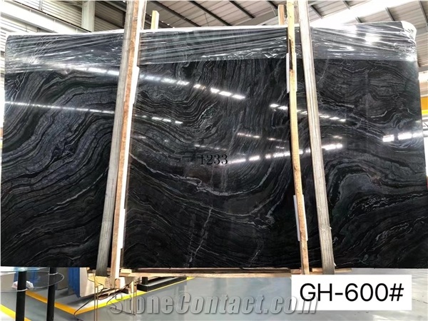 Ancient Wood Grain Marble Black Wooden Vein Slab Tile
