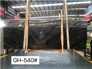 Ancient Wood Grain Marble Black Wooden Vein Slab Tile
