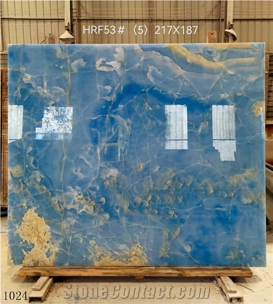 Argentina Azur Onice Vein Blue Onyx