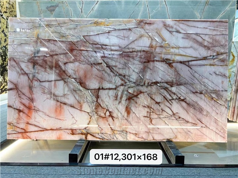 Bordeaux Color Cristallo Juliet Quartzite Slabs