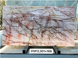 Bordeaux Color Cristallo Juliet Quartzite Slabs