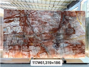 Bordeaux Color Cristallo Juliet Quartzite Slabs