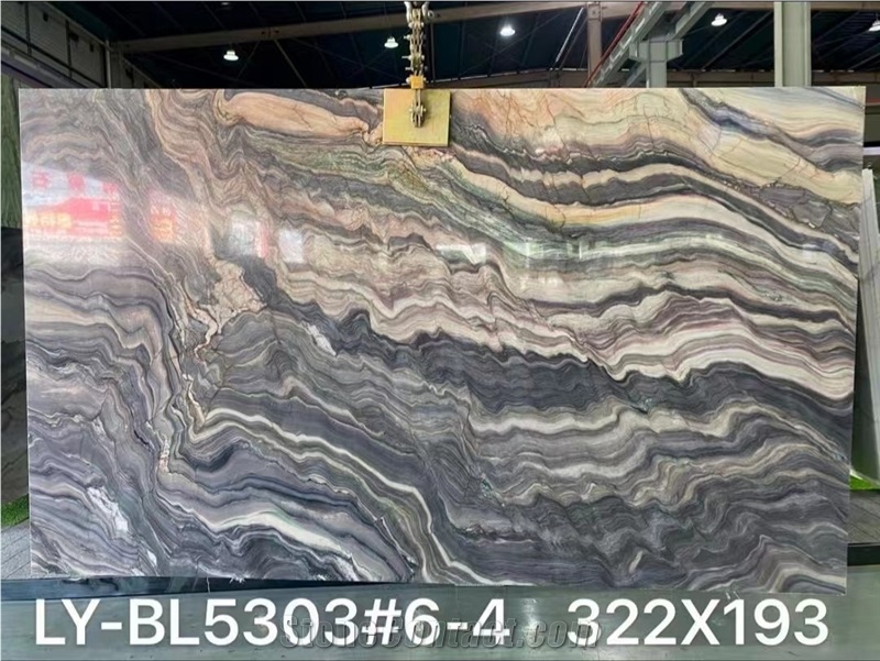 Brazil Fusion Quartzite Silk Road Slab Size 322*189*2.0 CM