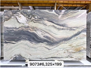 Brazil Fusion Quartzite Silk Road Slab Size 322*189*2.0 CM