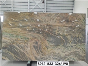 Brazil Fusion Quartzite Silk Road Slab Size 322*189*2.0 CM
