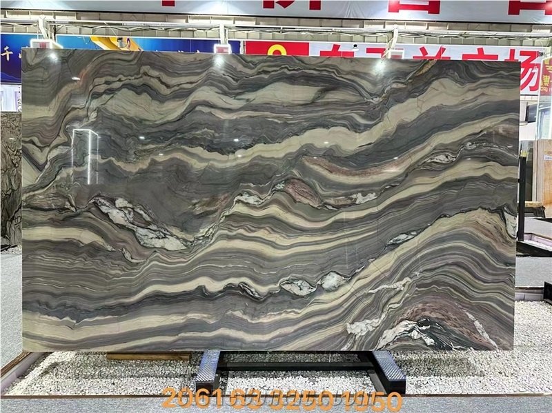 Brazil Fusion Quartzite Silk Road Slab Size 322*189*2.0 CM