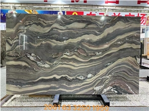 Brazil Fusion Quartzite Silk Road Slab Size 322*189*2.0 CM