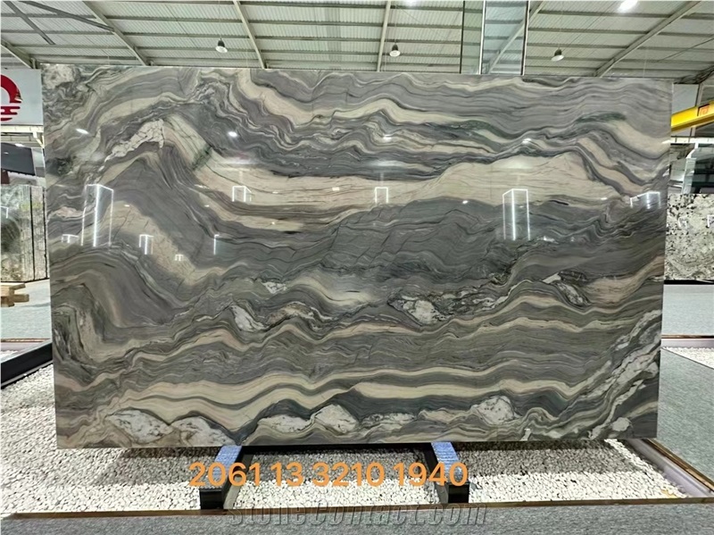 Brazil Fusion Quartzite Silk Road Slab Size 322*189*2.0 CM