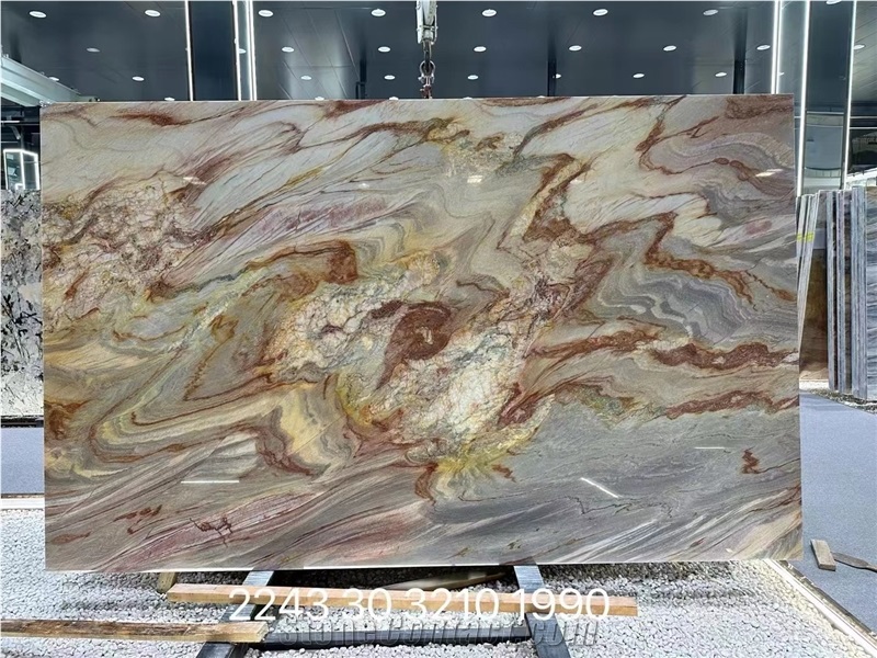 Brazil Macaubas Illusion Quartzite Fire Phoenix Slab Tile