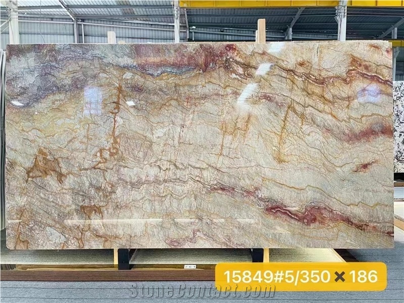 Brazil Nacarado Quartzite Van Gogh Crema Onicciato Aurora