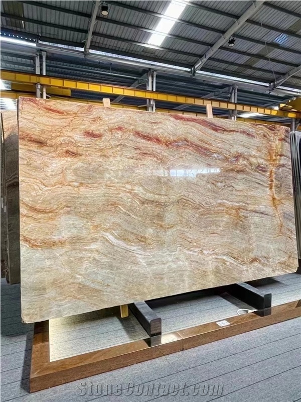 Brazil Nacarado Quartzite Van Gogh Crema Onicciato Aurora