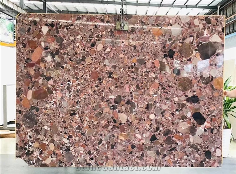 Brazil Palladio Granite Marinace Red Rain Pebble Rosso Slabs