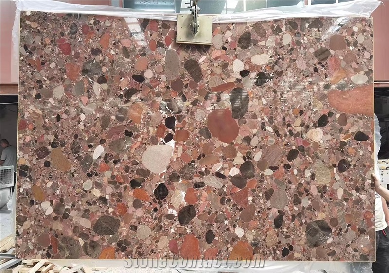 Brazil Palladio Granite Marinace Red Rain Pebble Rosso Slabs