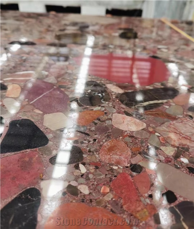 Brazil Palladio Granite Marinace Red Rain Pebble Rosso Slabs