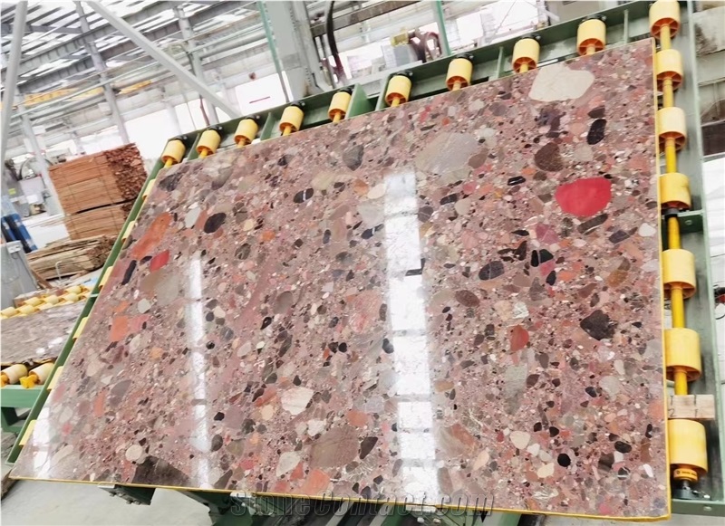 Brazil Palladio Granite Marinace Red Rain Pebble Rosso Slabs