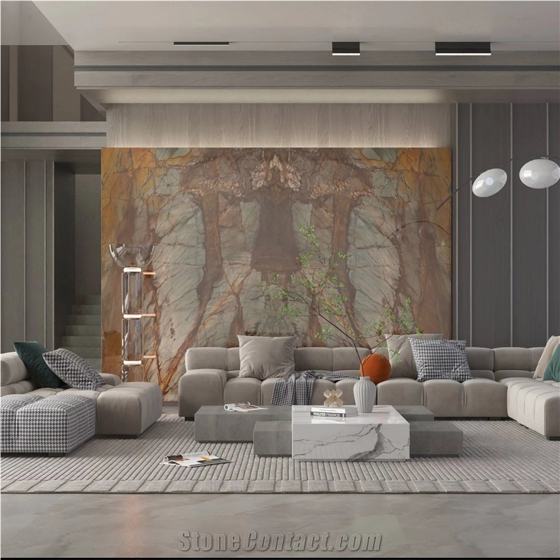 Brazil Taranto Quartzite Emerald Tea-Horse Road Slab Tiles