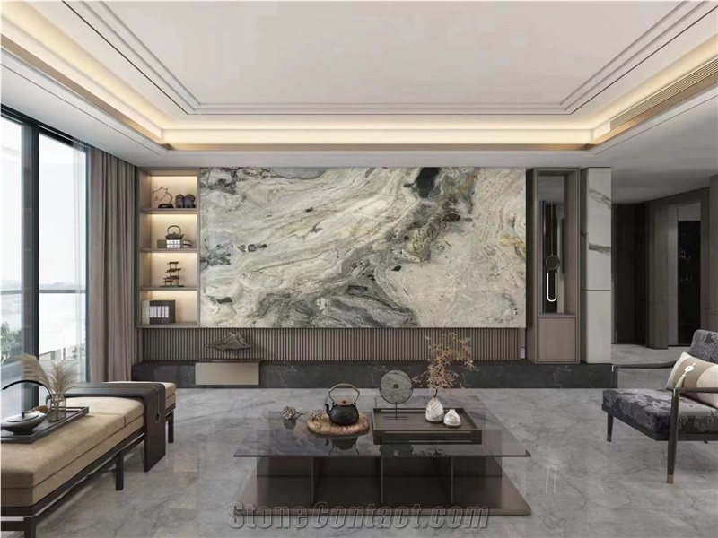 Brazil Thunder Cloud Marble Slab Tile In China Stone Market