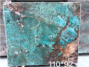 Brazil Tiffany Blue Quartzite Small Slabs For Kitchen Design