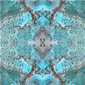 Brazil Tiffany Blue Quartzite Small Slabs For Kitchen Design