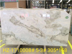 Changbai Blue Jade Marble Danube White Slab Size 298*169Cm