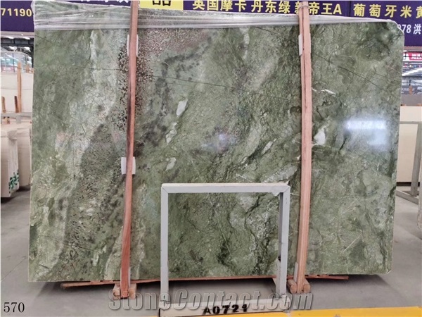 China Dandong Green Big Size Slabs For Interior Design