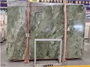 China Dandong Green Big Size Slabs For Interior Design