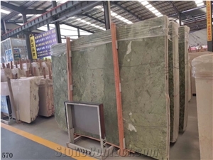 China Dandong Green Big Size Slabs For Interior Design