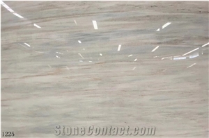 China Eurasian White Wooden Grain Marble Big Polished Slab
