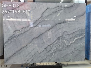 China Galanz Grey Marble Middle Slabs For Kitchen Design