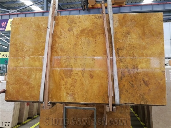China Henan Gold Marble Big Size Slabs For Interior Design