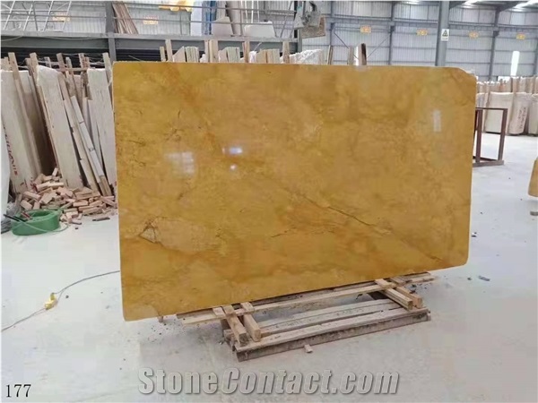 China Henan Gold Marble Big Size Slabs For Interior Design