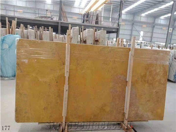 China Henan Gold Marble Big Size Slabs For Interior Design