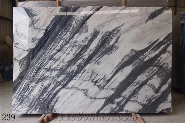 China Mountain White Marble Polished 1.8Cm Big Size Slabs