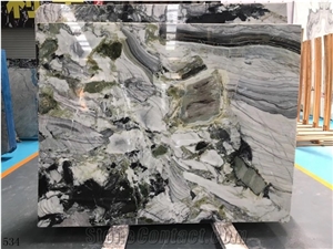 China Primavera Marble Polished Middle Slabs For Living Room