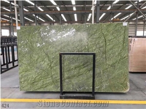 China Verde Pavone Green Marble Slabs Tile 1.8Cm Polished