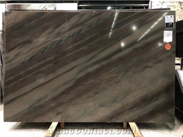 Elegant Brown Quartzite Dune Polished Bookmatched Big Slab