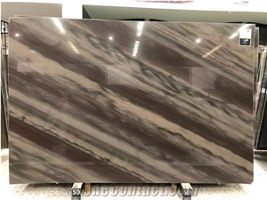 Elegant Brown Quartzite Dune Polished Bookmatched Big Slab