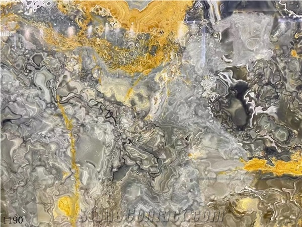 Gold Blue Jade, Golden Onyx Polished Slabs