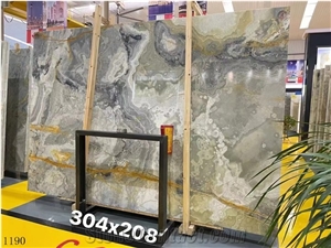 Gold Blue Jade, Golden Onyx Polished Slabs