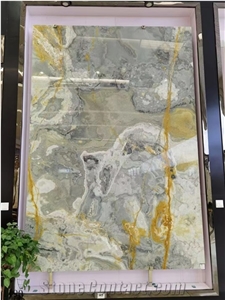 Gold Blue Jade, Golden Onyx Polished Slabs