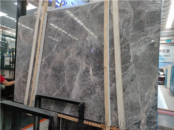 Hermes Gray Marble Grey Ash Slab Tile