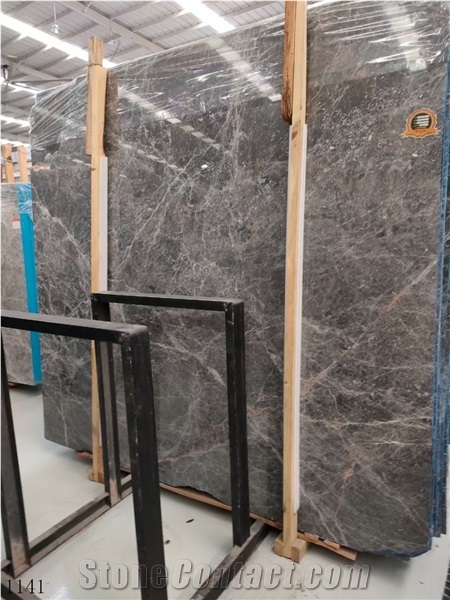 Hermes Gray Marble Grey Ash Slab Tile