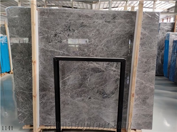 Hermes Gray Marble Grey Ash Slab Tile