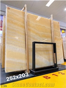 Iran Peachy Onyx  Slab Wall Tile Dark