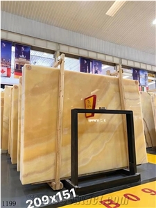 Iran Peachy Onyx  Slab Wall Tile Dark