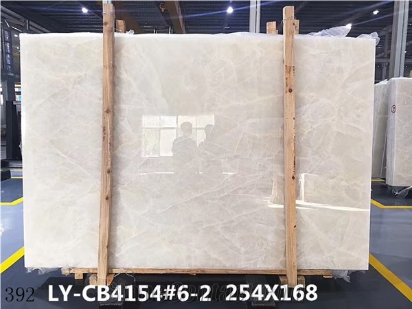 Italy Cristallo Di Rocca Onyx Slabs Polished For Kitchen Use
