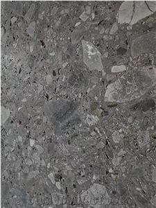 Italy Fossil Grey Marble Milan Ash Polished Big Slab Tile