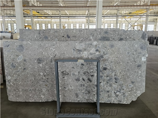 Italy Fossil Grey Marble Milan Ash Polished Big Slab Tile